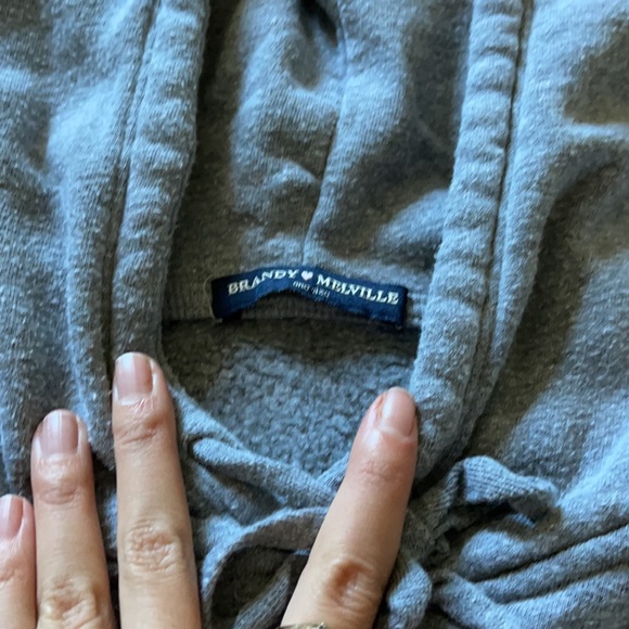 Cropped grey Brandy sweatshirt - Picture 2 of 2